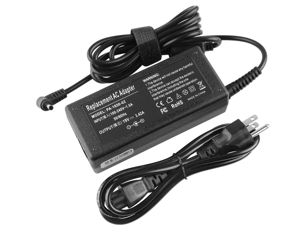 65W Clevo V155RNDQ V155RNEQ(3.5mm * 1.35mm) Charger AC Adapter + Powre Cord (image for) 65W Clevo V155RNDQ V155RNEQ(3.5mm * 1.35mm) Charger AC Adapter + Powre Cord